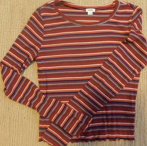 Garage Medium Striped Long Sleeve Fall Colored